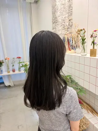 セミロング カラー 透明感カラー/名古屋 /栄/木下奈々望のヘアスタイル