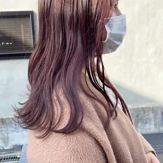 セミロング カラー パーマ ヘアアレンジ メンズ キッズ ネイル マツエク・マツパ インナーカラー/ KANAのヘアスタイル