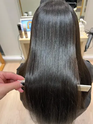 セミロング カラー 外国人対応 佐久間のヘアスタイル