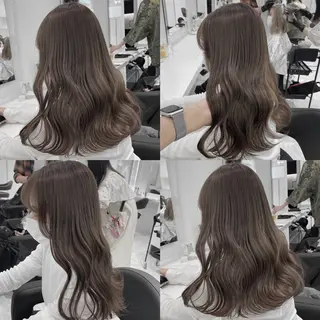 セミロング カラー センターパート特化 井上健太のヘアスタイル