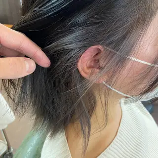 ミディアム カラー 💜推しインナー カラー/菊池柊真💜のヘアスタイル