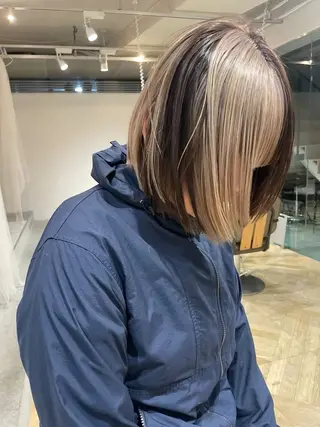 カラー かがやしづ ⭐️ベージュのヘアスタイル