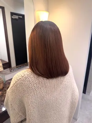ミディアム カラー Ako  カット・ 縮毛矯正モデル募集のヘアスタイル