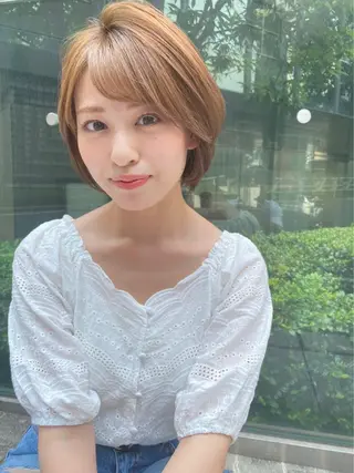 ショート カラー 𝑺𝒂𝒌𝒊 🩶マンツーマン施術のヘアスタイル