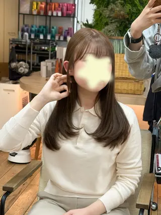 ロング 🤍韓国ヘア/ かえで🤍のヘアスタイル