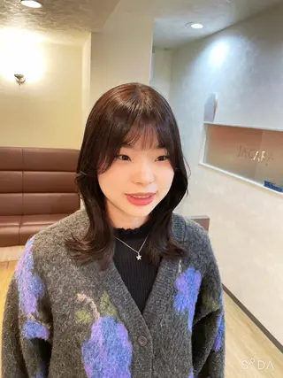 セミロング カラー 透明感/チョコカラー 💍TAMA💍のヘアスタイル
