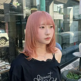 セミロング カラー 赤みゼロ/透明感 カラー🌿KANTAのヘアスタイル