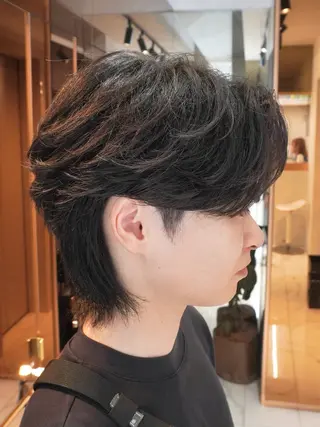 ミディアム パーマ メンズ HIKARI メンズ満足度No.1のヘアスタイル