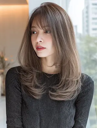 ロング 絶対綺麗な暖色カラー 🎯あります✨増渕✨のヘアスタイル