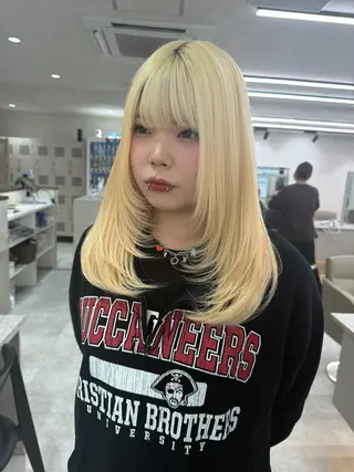 ロング カラー デザイン×ダブルカラ ーHarusa🎀のヘアスタイル