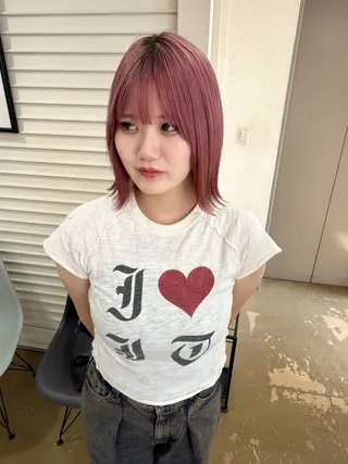 ミディアム ハイトーンカラー 🍬Rinka🍬のヘアスタイル