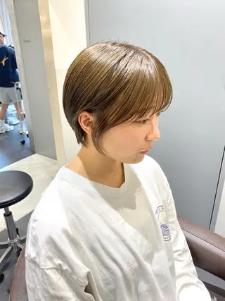 ショート カラー 白髪ぼかし/ショート /ミニボブだいじのヘアスタイル