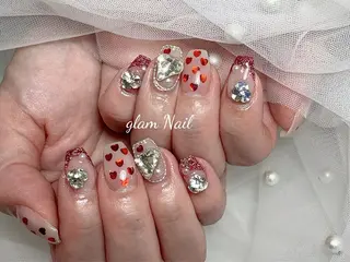 ネイル エツメ💅 長さ出し🎀デザインのネイルデザイン