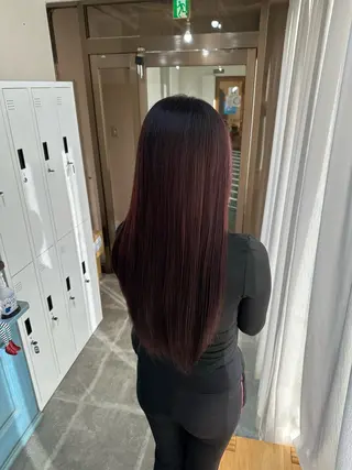 ロング カラー メンズ 髪質改善×縮毛矯正 taichi副店長のヘアスタイル
