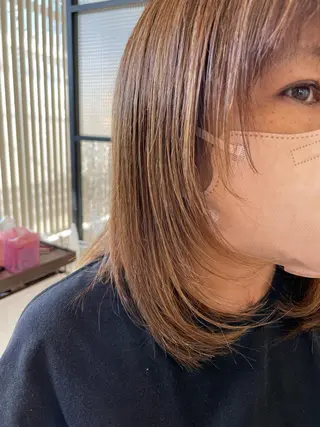 ミディアム 透明感color吉田 沙羅のヘアスタイル