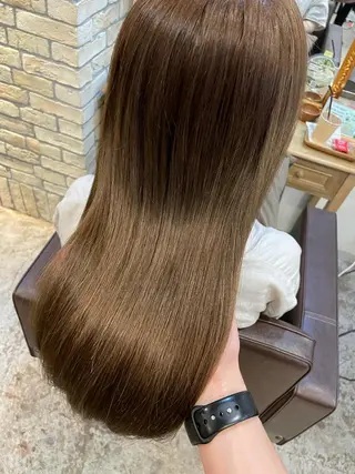 ミディアム カラー 縮毛矯正×髪質改善 小笠原大樹のヘアスタイル
