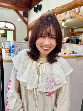 ミディアム カラー 名取 純平のヘアスタイル