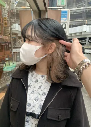 ミディアム カラー 矢野 晃平のヘアスタイル