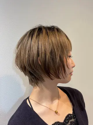 ショート ショート/レイヤー/ ボブ/安本和史のヘアスタイル
