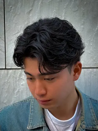 ミディアム カラー パーマ メンズ 🔥最強メンズ特化/ パーマの達人🔥風見のヘアスタイル