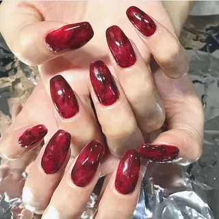ネイル 渋谷／チップ長さ出し 👑アプレgel-xのネイルデザイン