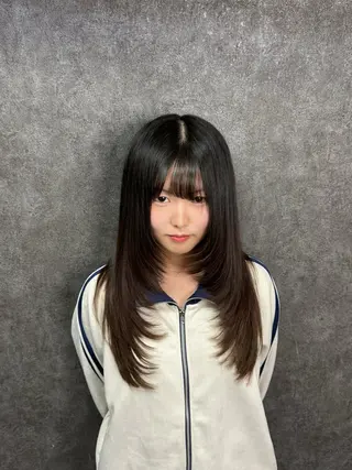 ロング 🐺新宿manabu カットモデルエクステのヘアスタイル