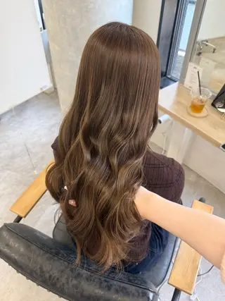 ロング カラー ヘアアレンジ Himawari♡ 柔らかいカラーのヘアスタイル