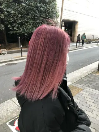 ミディアム カラー ワンホンレイヤー エクステづまのヘアスタイル