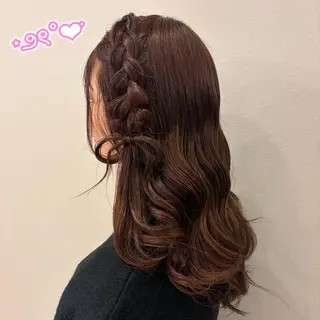 ヘアアレンジ 顔周り/ガーリー /ヘアメ/あつはのヘアスタイル