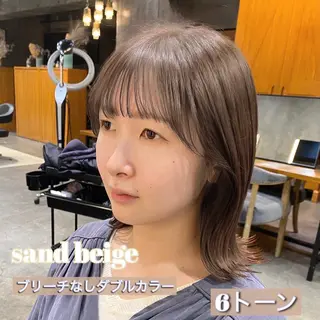カラー 透明感カラー🌿 グレージュ🐺陽介のヘアスタイル