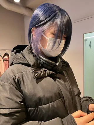 ミディアム カラー ヘアアレンジ 🩵 JURI🩵のヘアスタイル