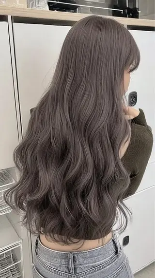 ロング カラー 🍒モテ暖色カラー × うる艶✧ ゆなのヘアスタイル