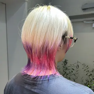 カラー メンズ 🫧💞ハイトーン 瀧田 菜々花🦄🫧のヘアスタイル