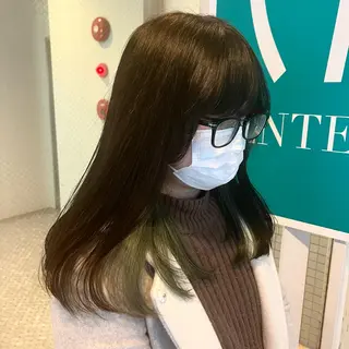 セミロング カラー stylist 🐶内藤 成香のヘアスタイル