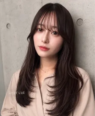 セミロング カラー ヘアアレンジ 🌫️大人韓国ヘア 🌫️naoyaのヘアスタイル