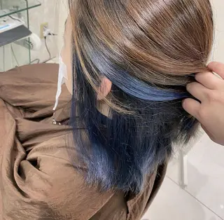 ミディアム カラー 【育休中】EARTH 荒井店HARUNAのヘアスタイル