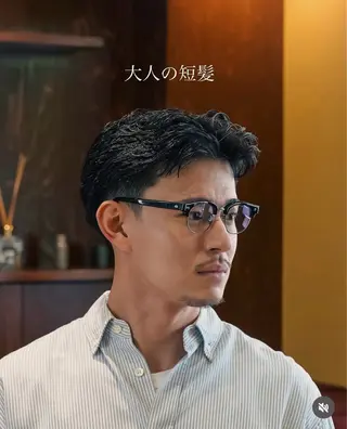 パーマ メンズ メンズショート タチカワユウキのヘアスタイル