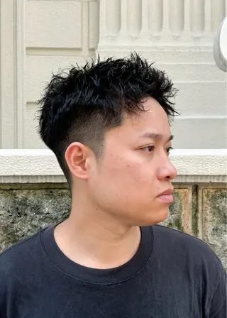 ショート パーマ メンズ 三宮メンズカット ヨシイッキのヘアスタイル