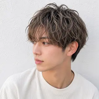 メンズ パーマ SOURCE枚方🫧 透明感カラー/ケアのヘアスタイル