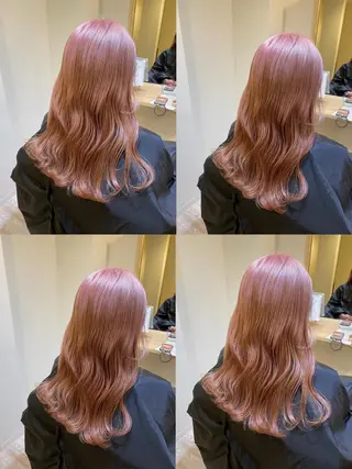 ロング カラー 金島 青のヘアスタイル