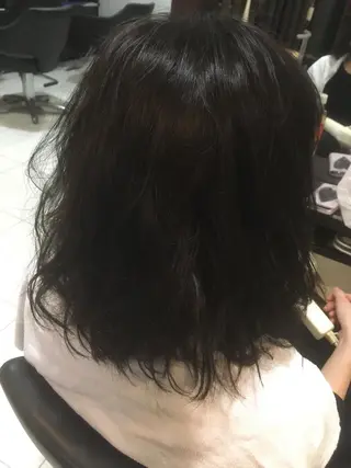 ミディアム パーマ 白井 つづりのヘアスタイル