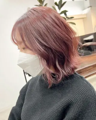 ショート メンズパーマ/ ハイトーン/タニザキのヘアスタイル