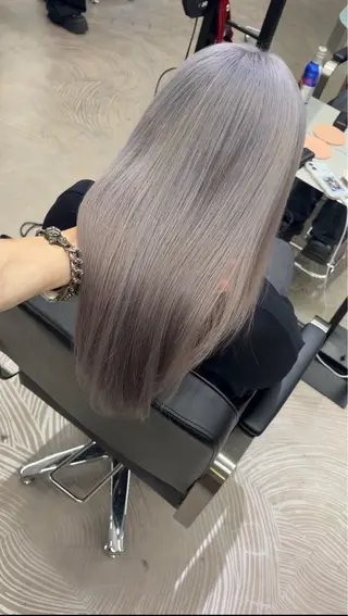 ロング カラー 💖ブリーチ縮毛矯正 髪質改善💖ケンシンのヘアスタイル