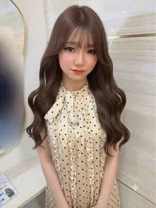 ロング カラー あみ/暗髪オリ ーブ特化🍃髪質改善のヘアスタイル