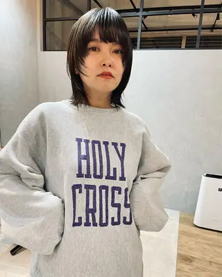 ミディアム カラー Basis 田口豪司のヘアスタイル