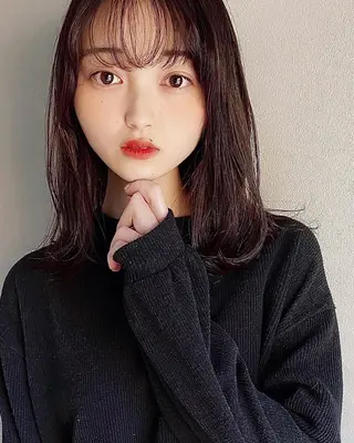 ミディアム パーマ moanin モーニンのヘアスタイル