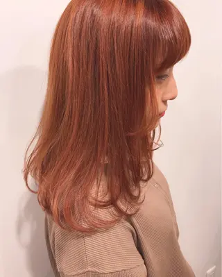 セミロング カラー レイヤー/大人ボブ| ワタナベ リョウカのヘアスタイル