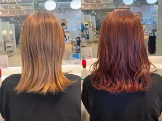 カラー 安永 里帆のヘアスタイル