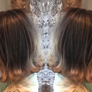 ミディアム カラー パーマ 髪質改善 Daisukiのヘアスタイル