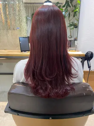 セミロング カラー 縮毛/透明感カラー Mariamu🫧のヘアスタイル